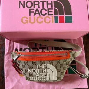 Brand new and authentic Gucci and north face Fanny pack
